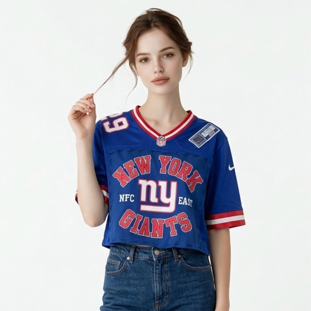 NEW YORK GIANTS Upcycled NFL Nike On Field Jersey Fits Up To A Women’s L NEW